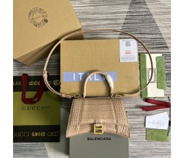 구찌 GUCCI  X 발렌시아가 아워글래스 스몰 탑 핸들백