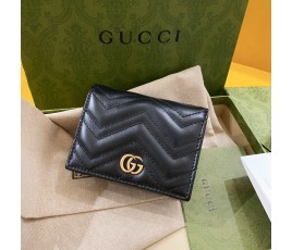 [GUCCI-구찌] 구찌 GG 마몬트 카드 반지갑 블랙